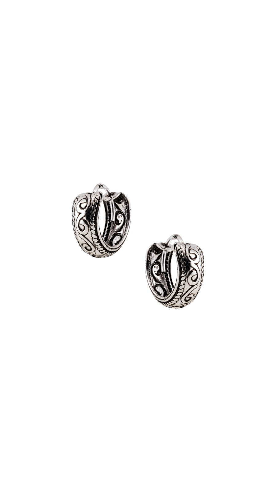 Antique Oxidized Hoops