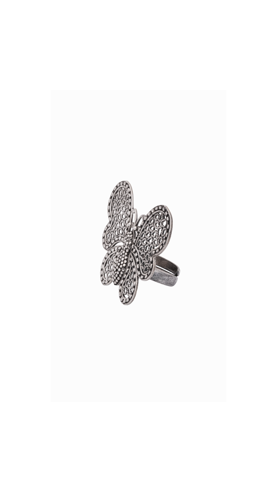 AJB Silver Arte: Filigree Butterfly Statement Ring