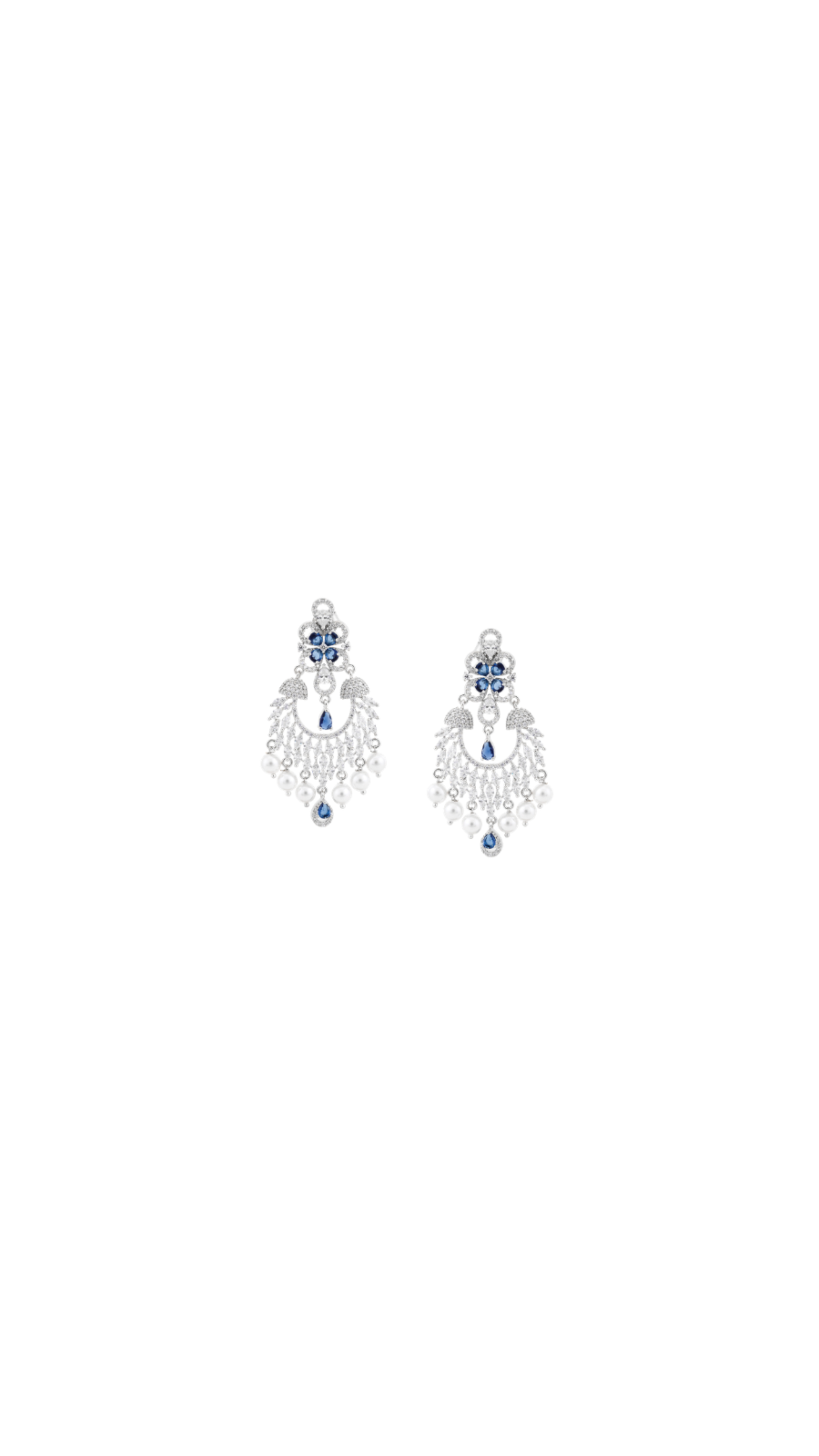 Blue AD Statement Earrings