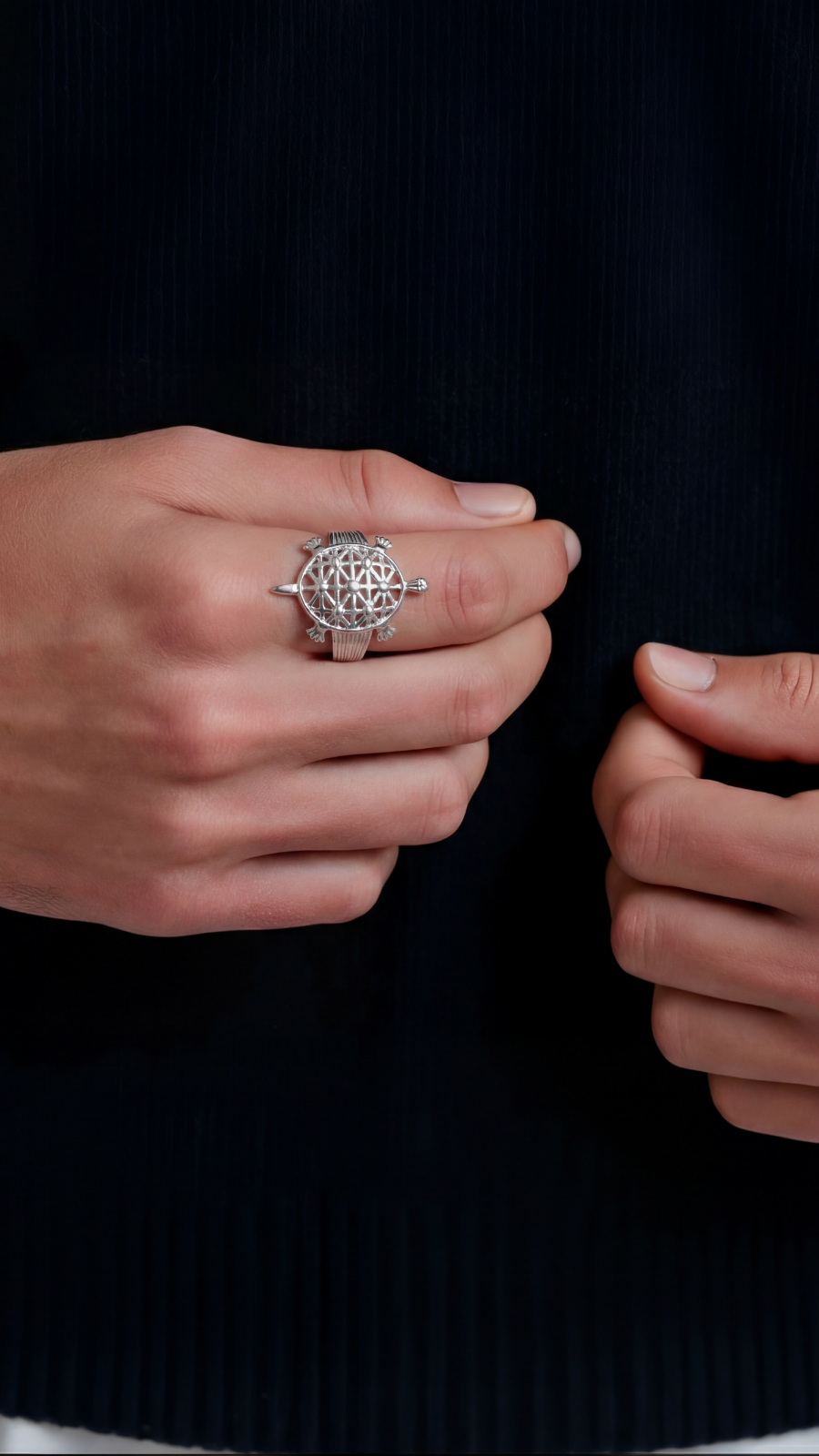 Tortoise Silver Ring
