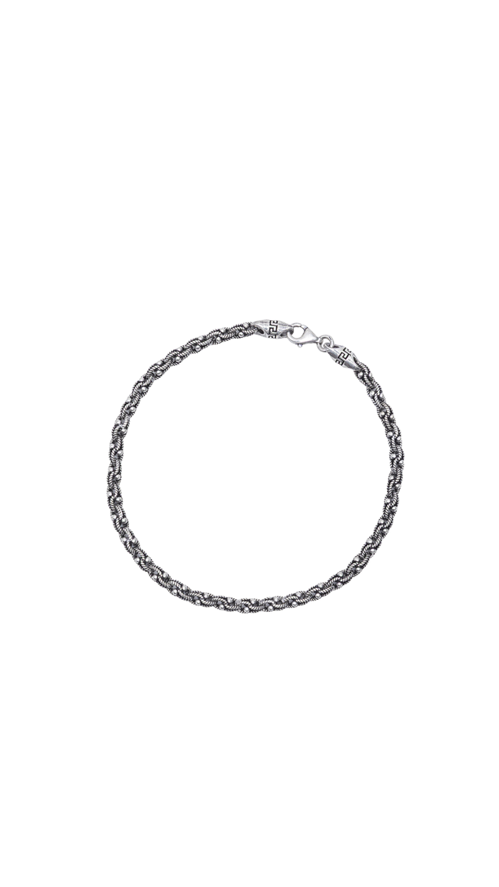 Rope Chain Silver Bracelet for Women