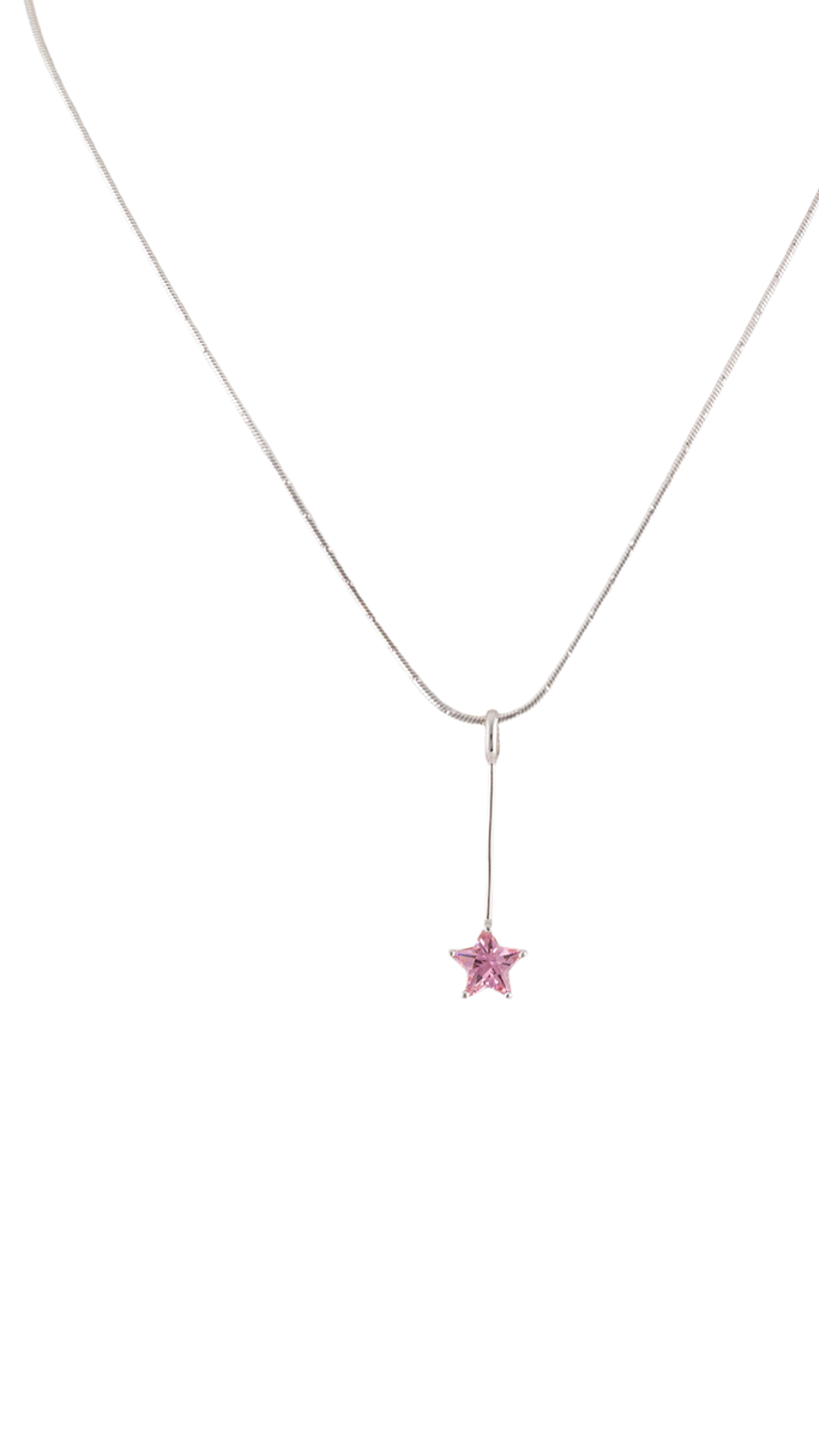 AJB Silver Arte Pink Starlight Wand 925 Pendant