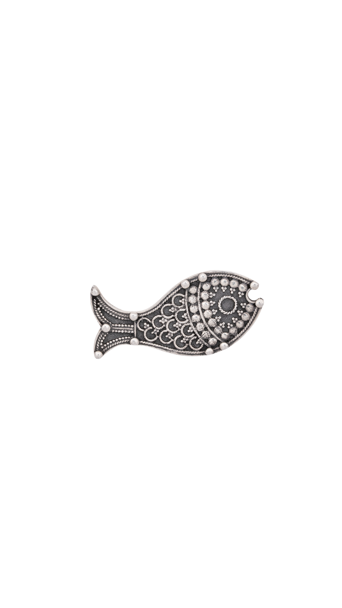Ancient Fish Motif Tribal Ring