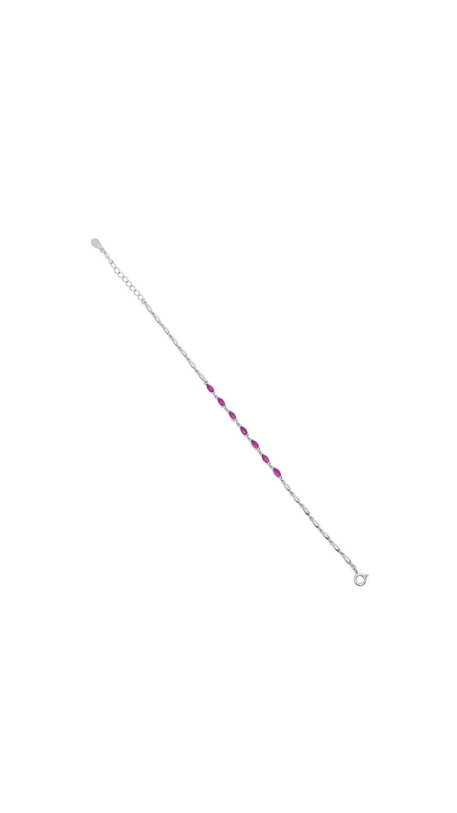 Ruby Silver Bracelet