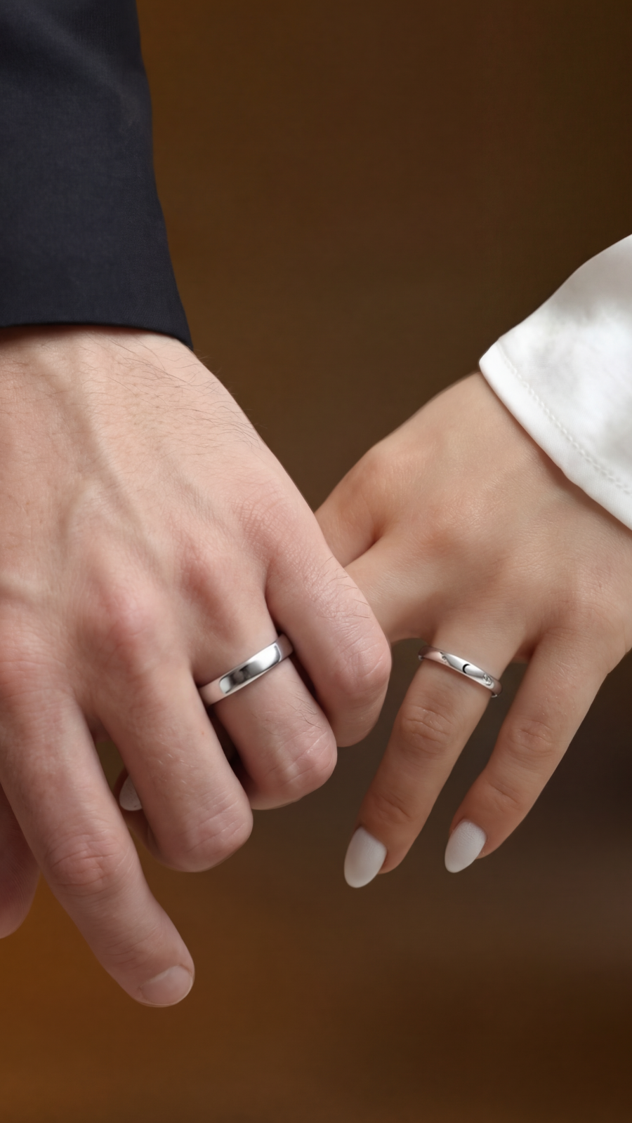Stronger Together 925 Silver Couple Ring