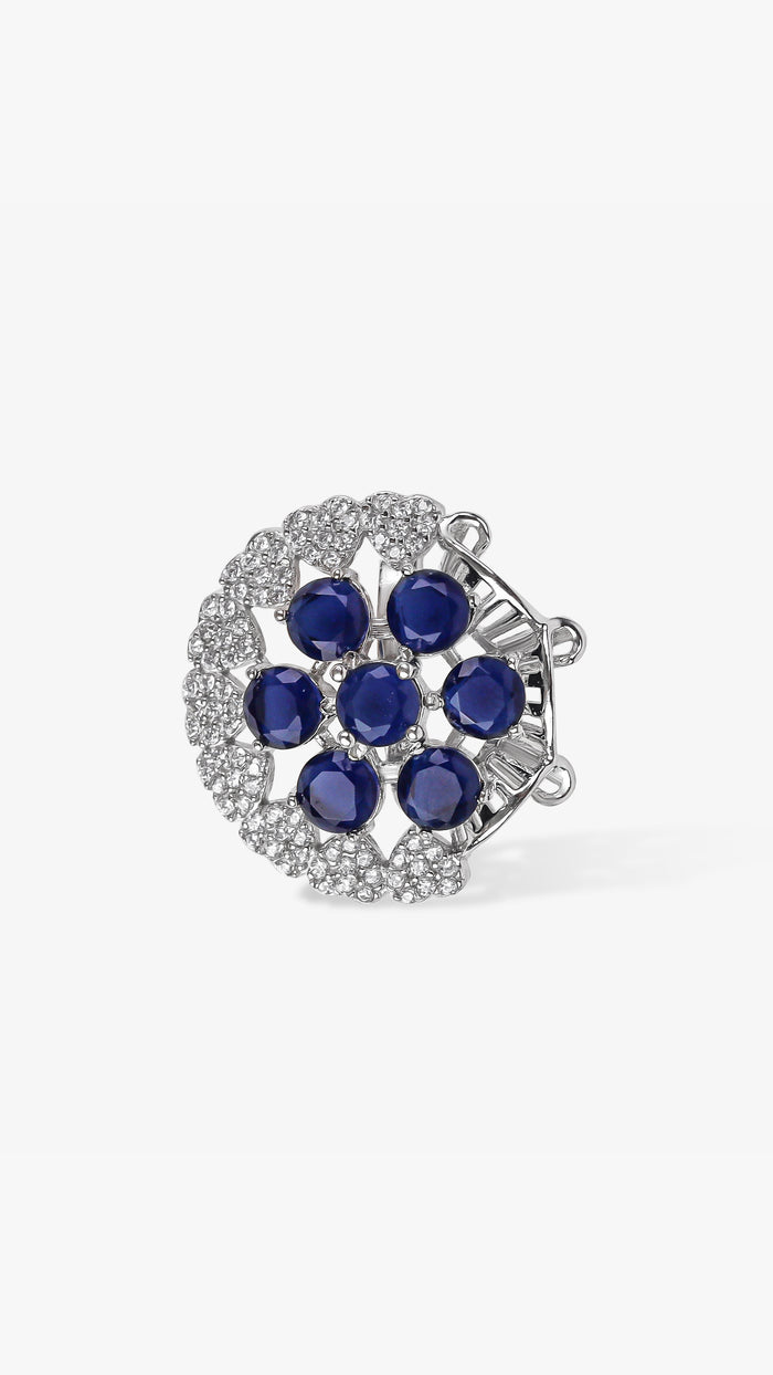 Sapphire Bloom 925 Silver Ring