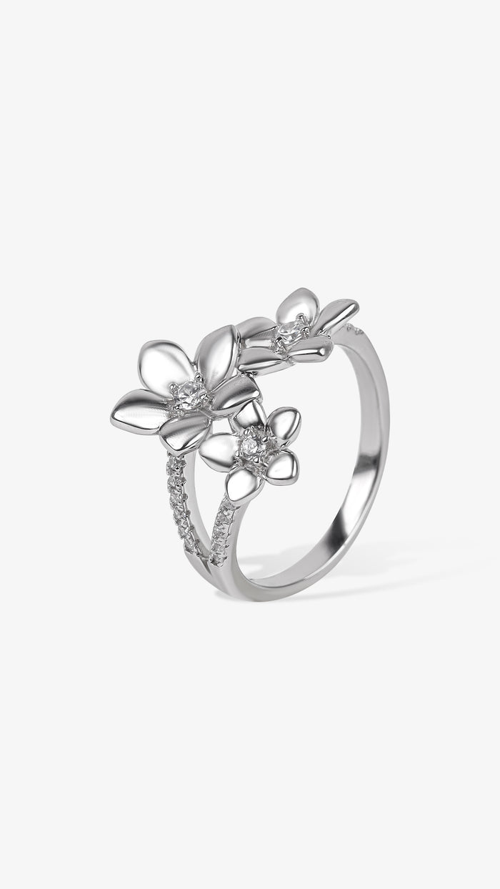 Floral Whisper 925 Silver Ring