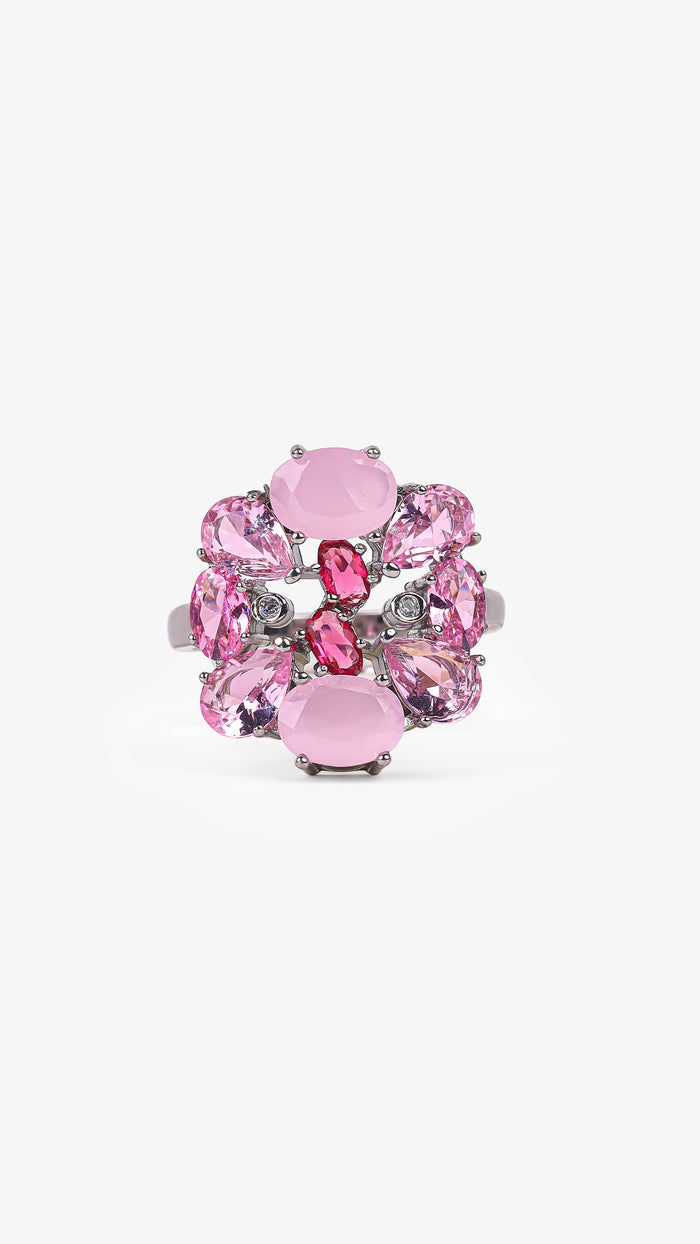 Blush Blossom 925 Silver Ring