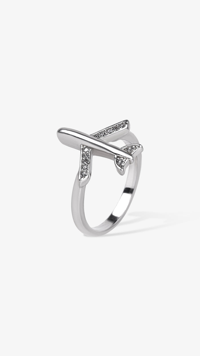 Airplane 925  Silver Ring