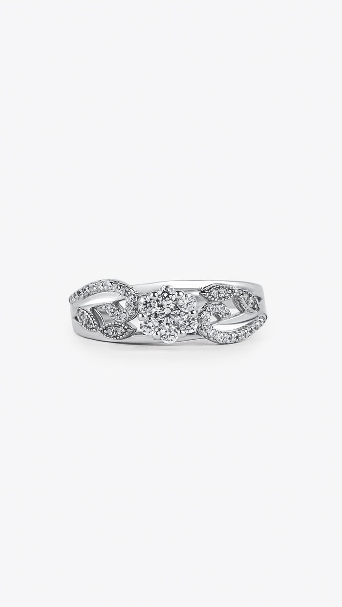 Enchanted Floral Vine 925 Silver Ring