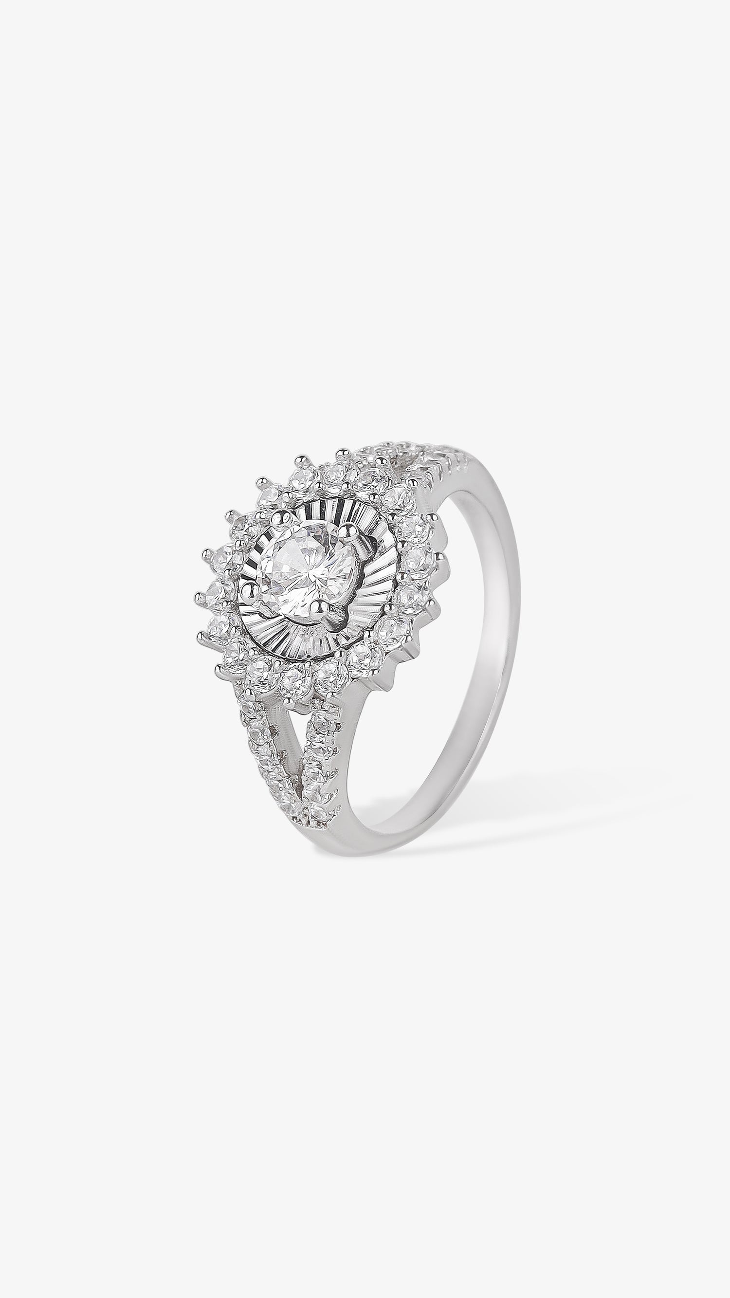 Vintage Starburst 925 Silver Ring