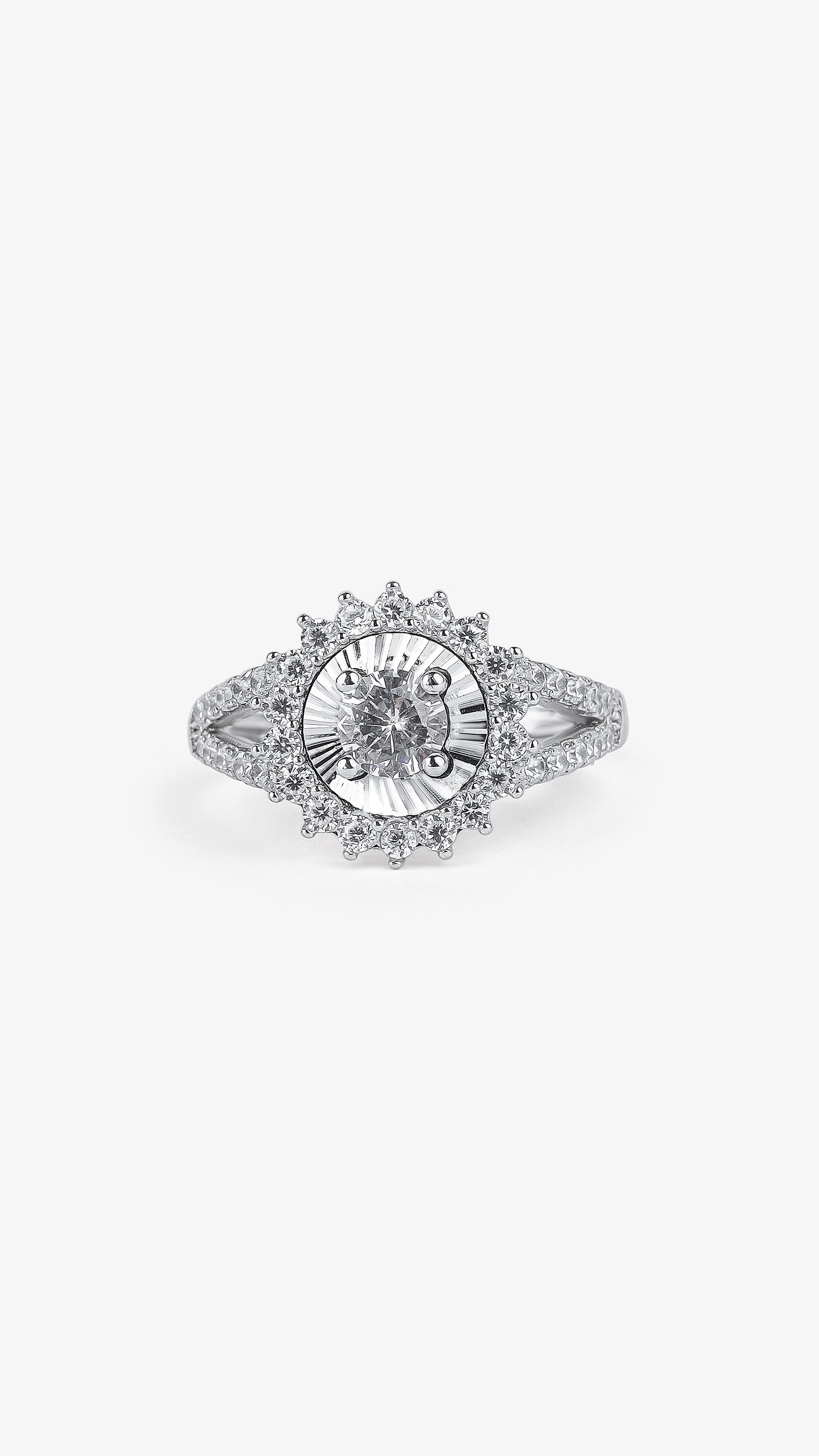 Vintage Starburst 925 Silver Ring