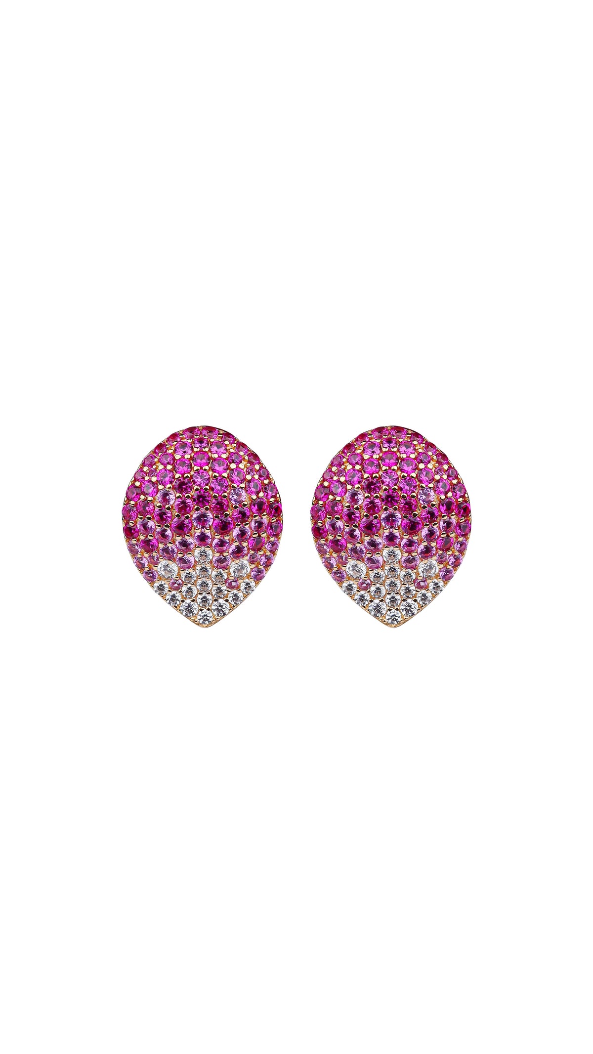 Pink Ombré Crystal Drop Earrings