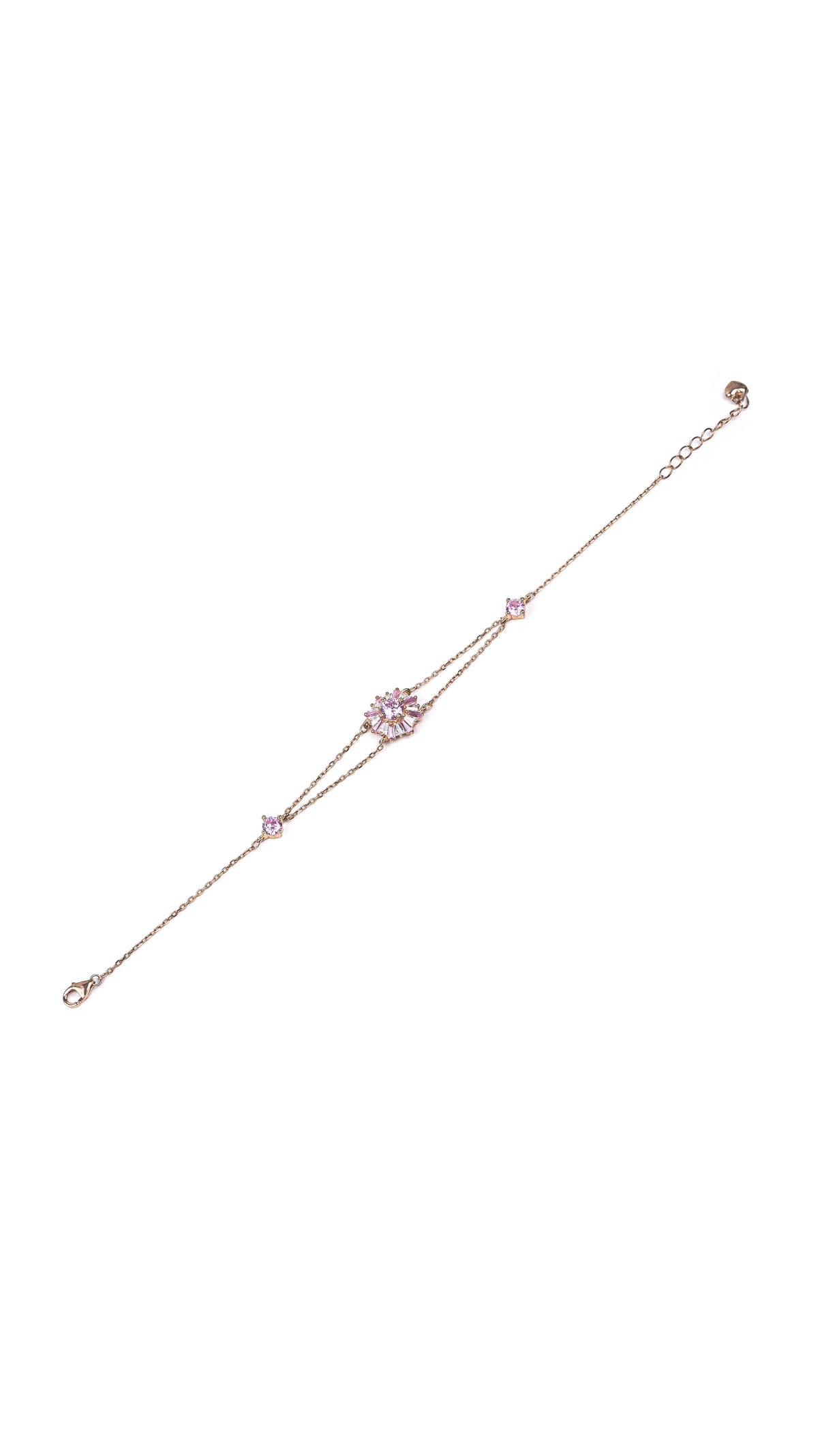 925 Silver Rose Gold Polish Bracelet