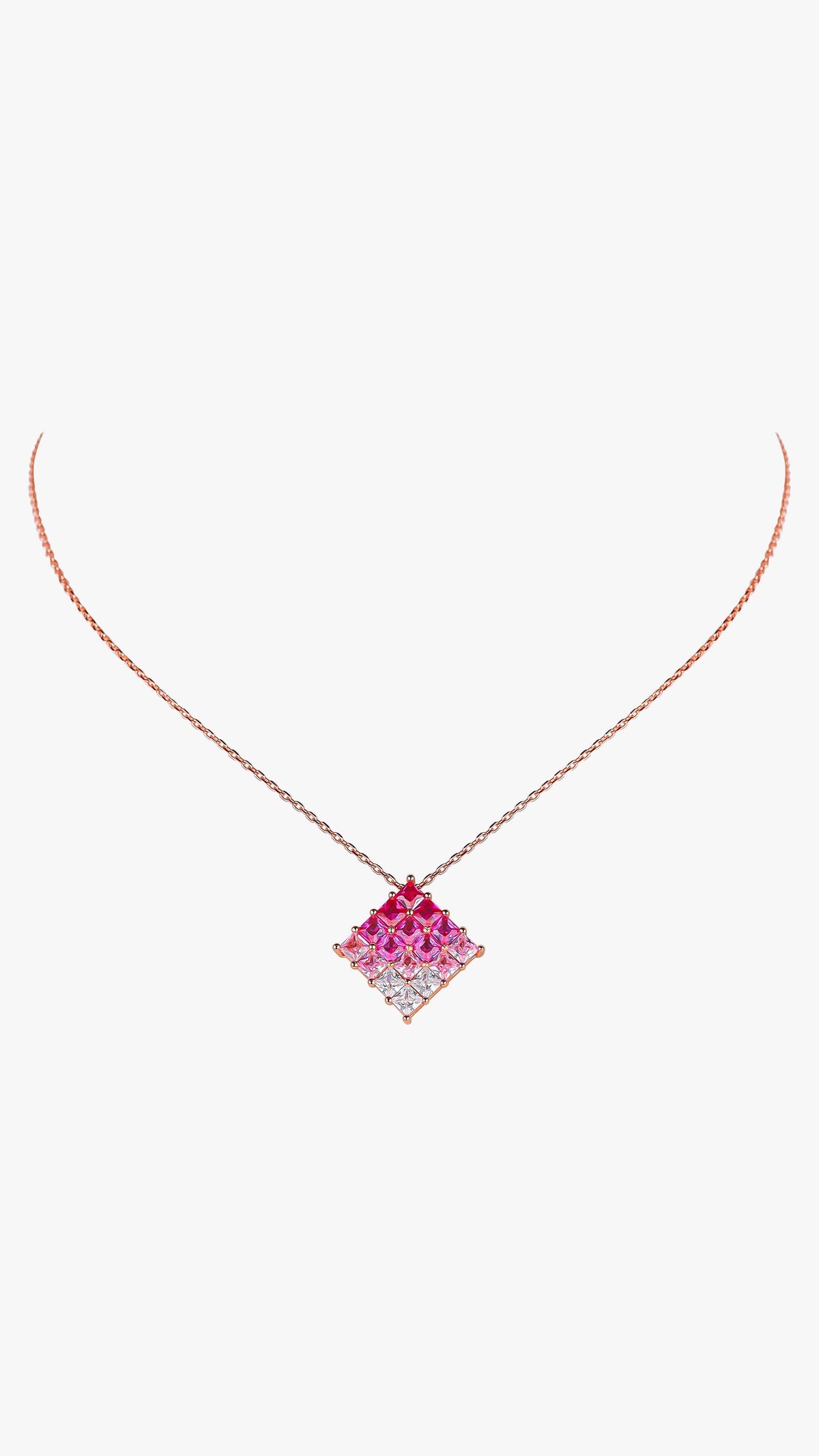 **Premium 925 sterling silver pendant necklace with chain, featuring sparkling semi-precious stones for elegant daily wear.**