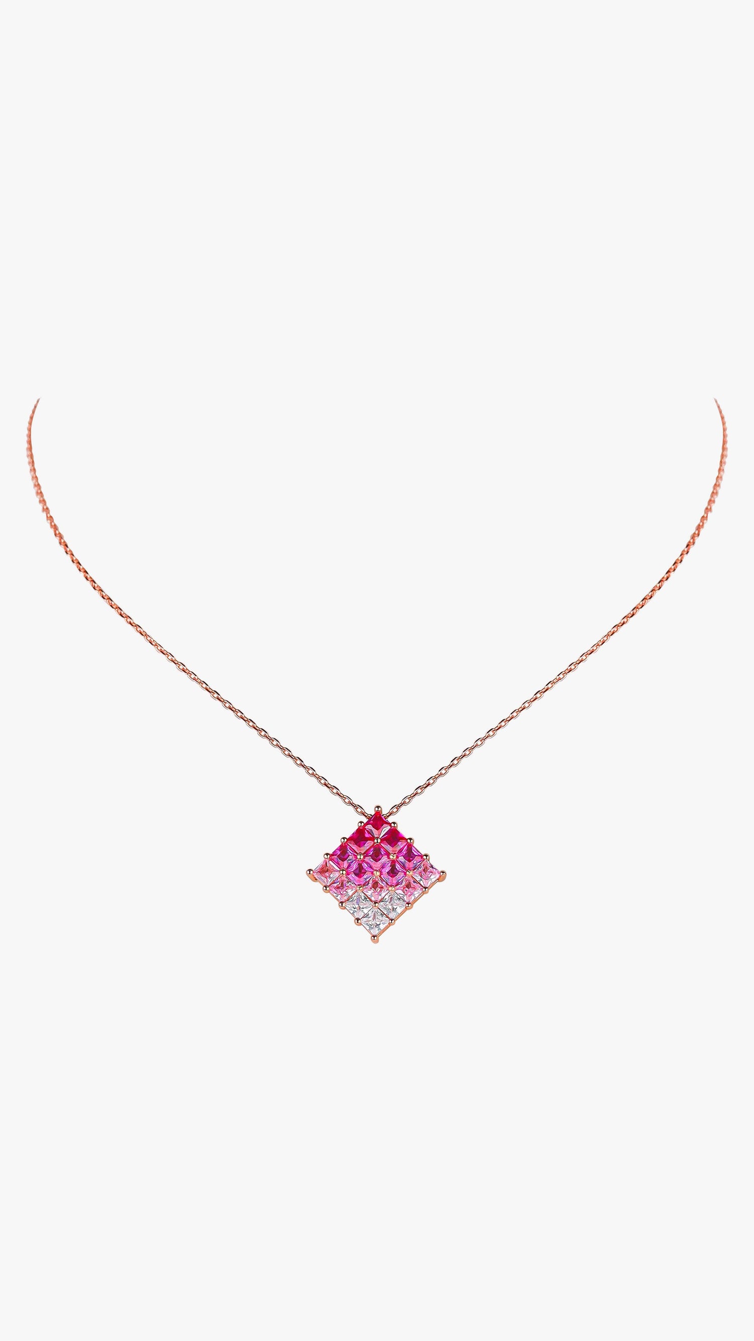 **Premium 925 sterling silver pendant necklace with chain, featuring sparkling semi-precious stones for elegant daily wear.**