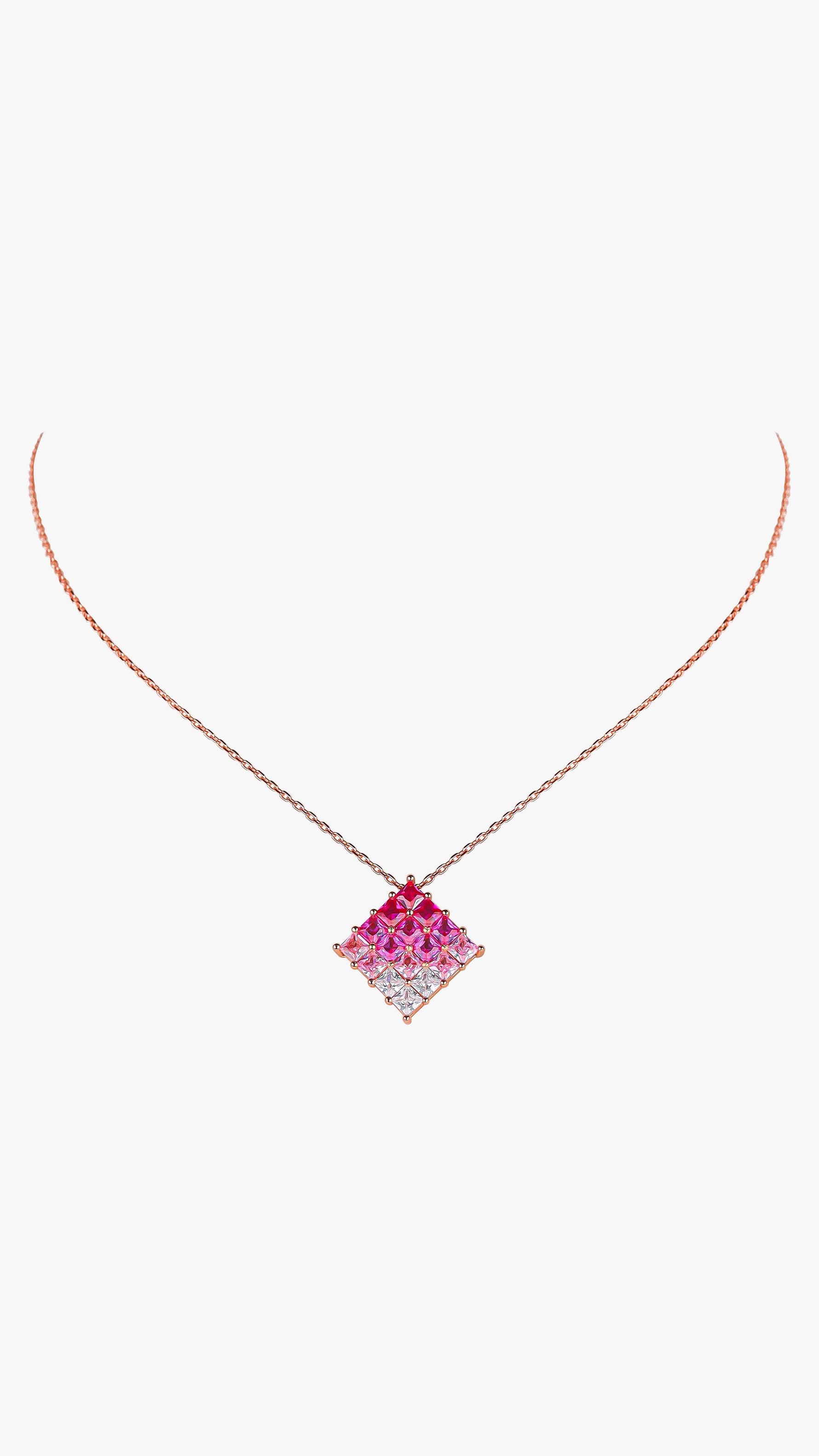 **Premium 925 sterling silver pendant necklace with chain, featuring sparkling semi-precious stones for elegant daily wear.**