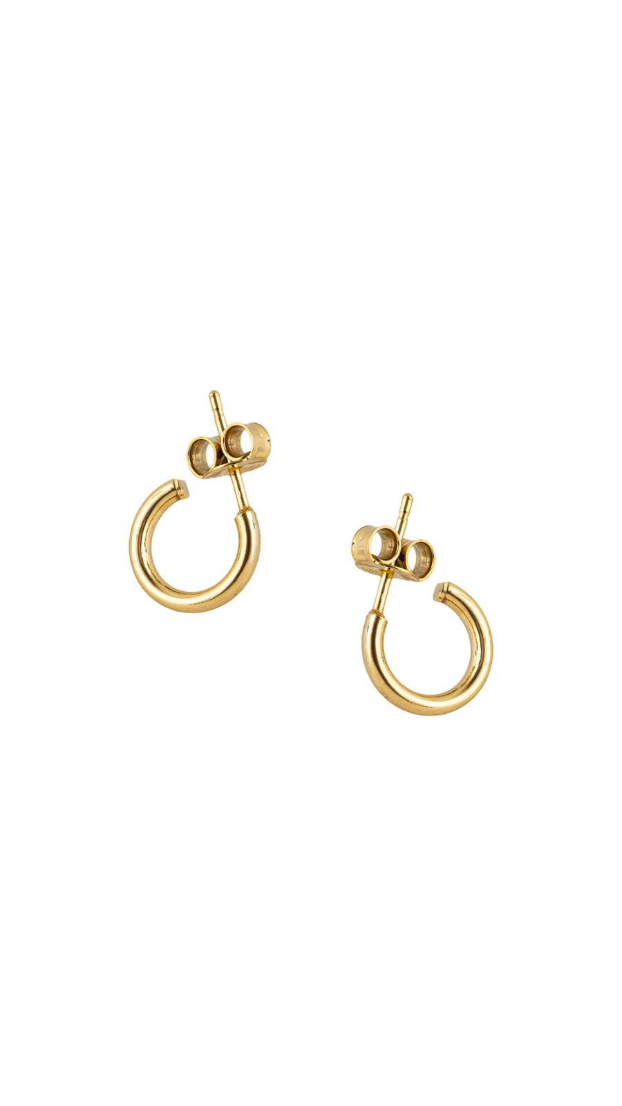 Gold Finish Mini Hoop Earrings