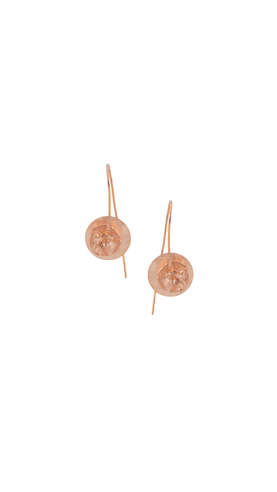 Abstract Rose Gold Earrings