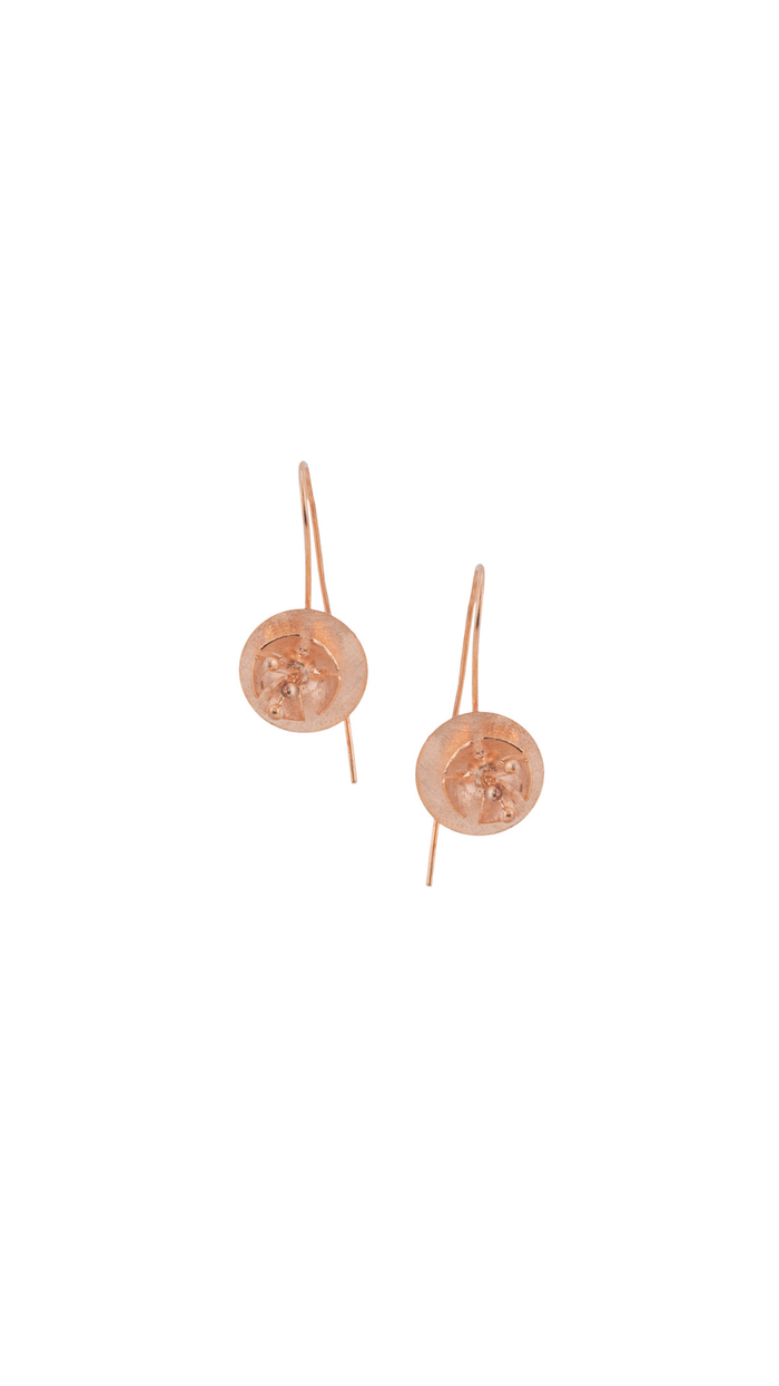 Abstract Rose Gold Earrings
