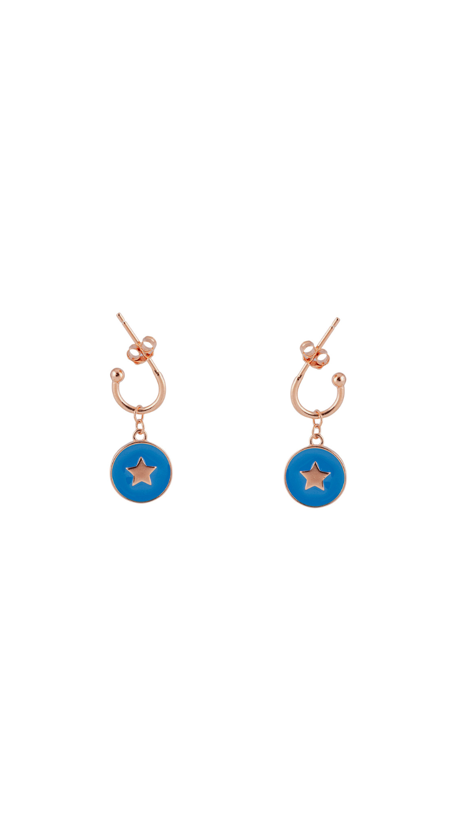 Blue Star Drop Earrings