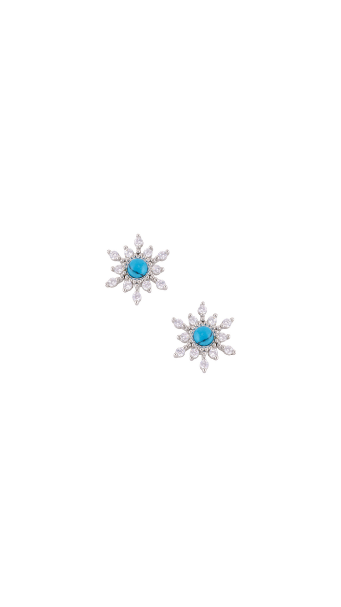 Turquoise Star Stud Earrings