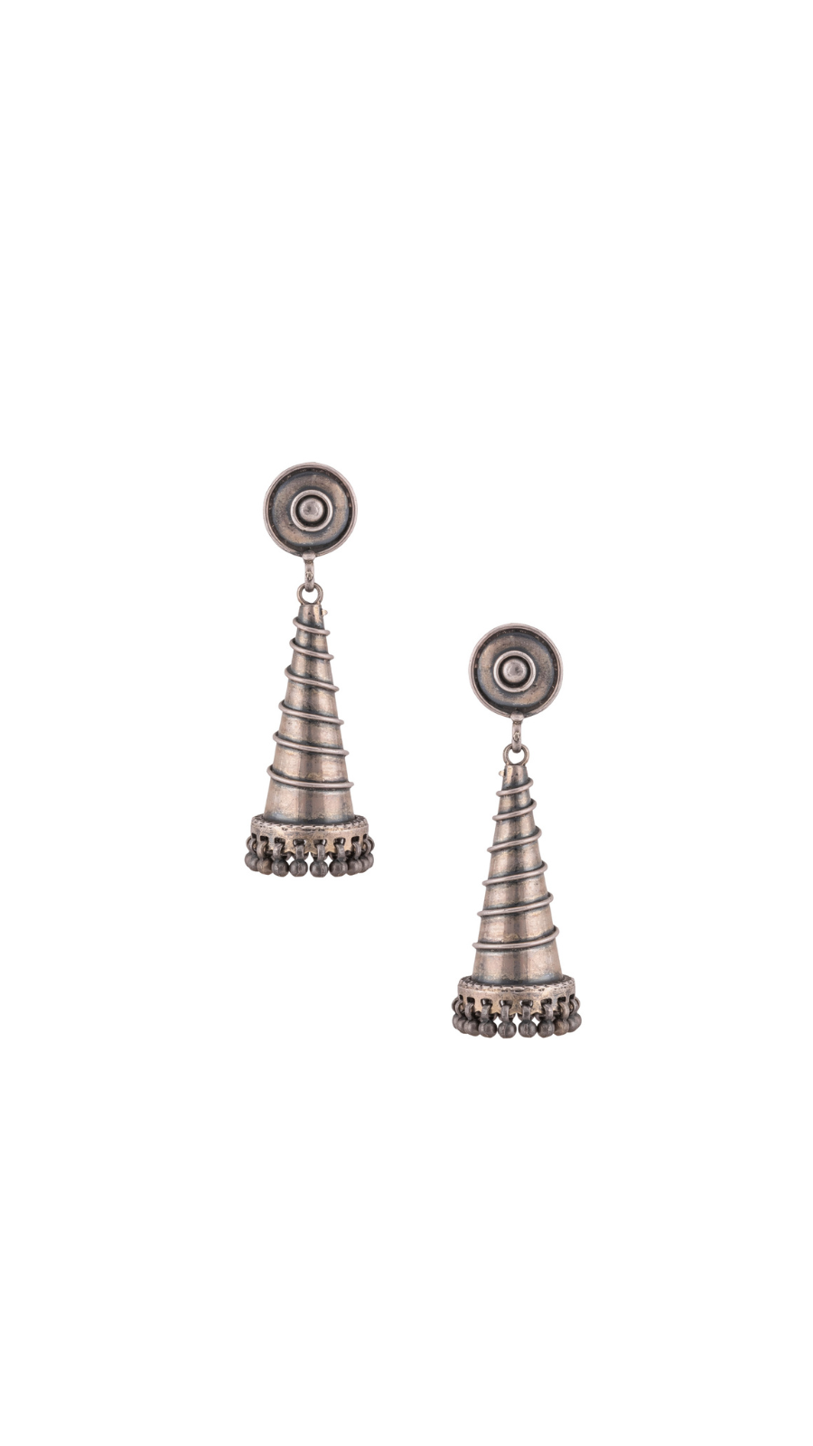 Spiral Cone Jhumka Earrings
