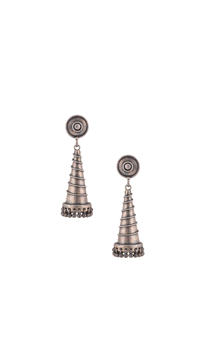 Spiral Cone Jhumka Earrings