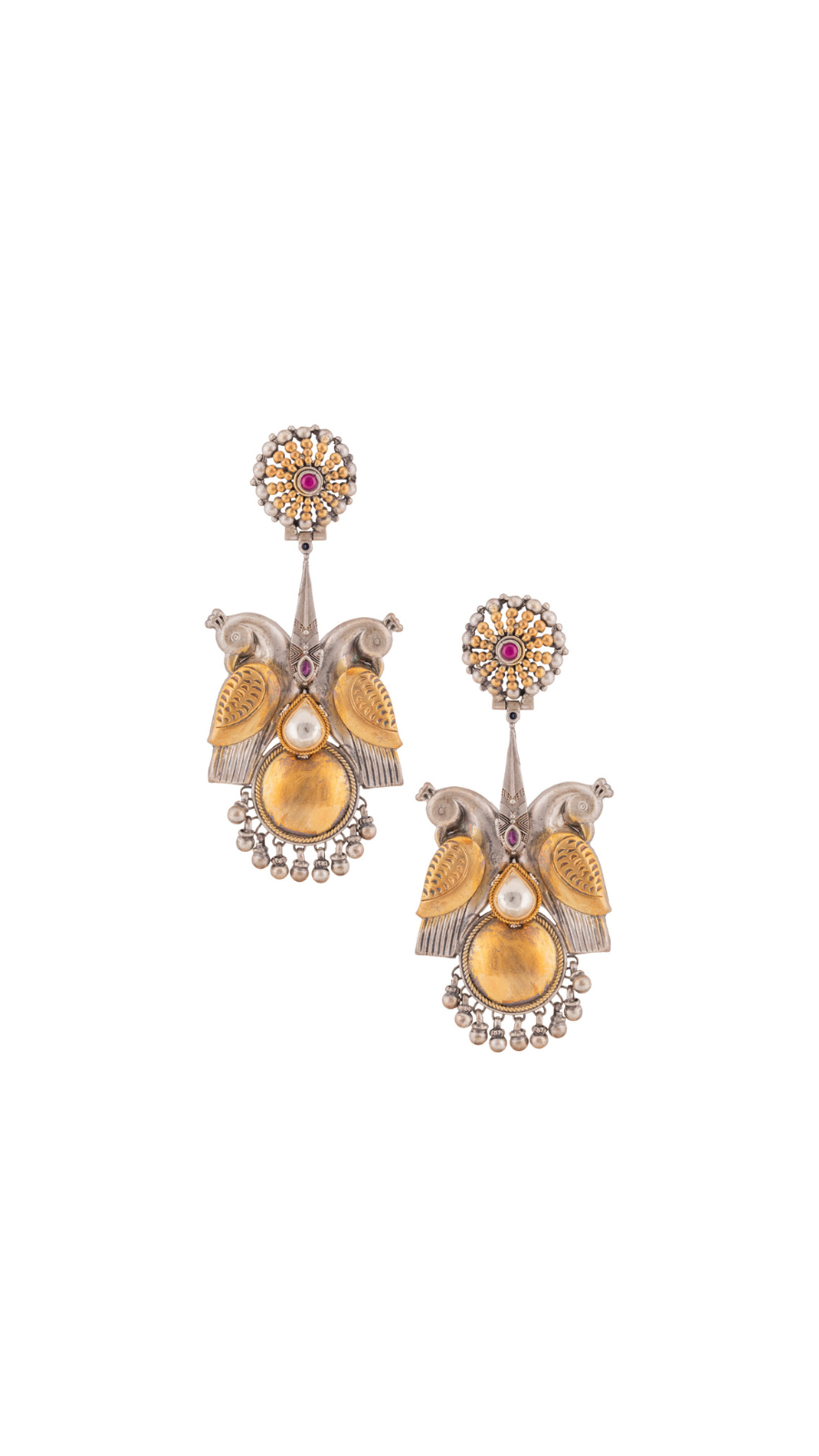 Twin Bird Statement Earrings