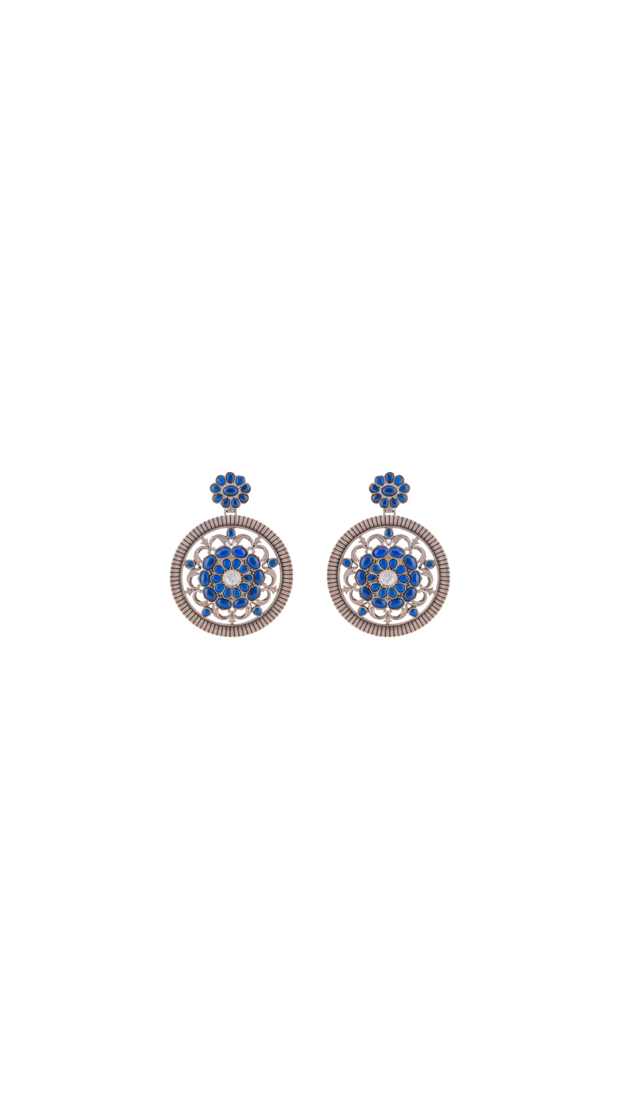 Royal Blue Mandala Earrings