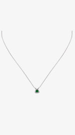**Premium 925 sterling silver pendant necklace with chain, featuring sparkling semi-precious stones for elegant daily wear.**