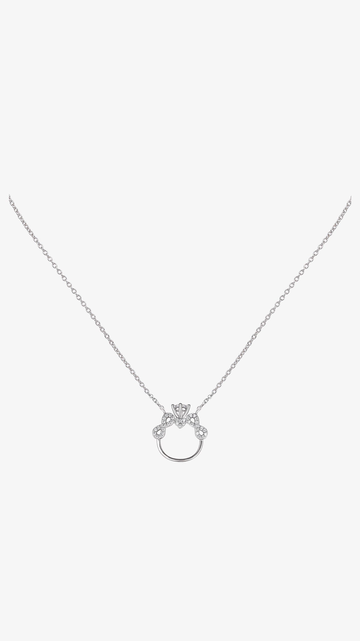**Premium 925 sterling silver pendant necklace with chain, featuring sparkling semi-precious stones for elegant daily wear.**
