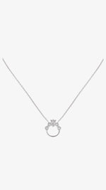 **Premium 925 sterling silver pendant necklace with chain, featuring sparkling semi-precious stones for elegant daily wear.**