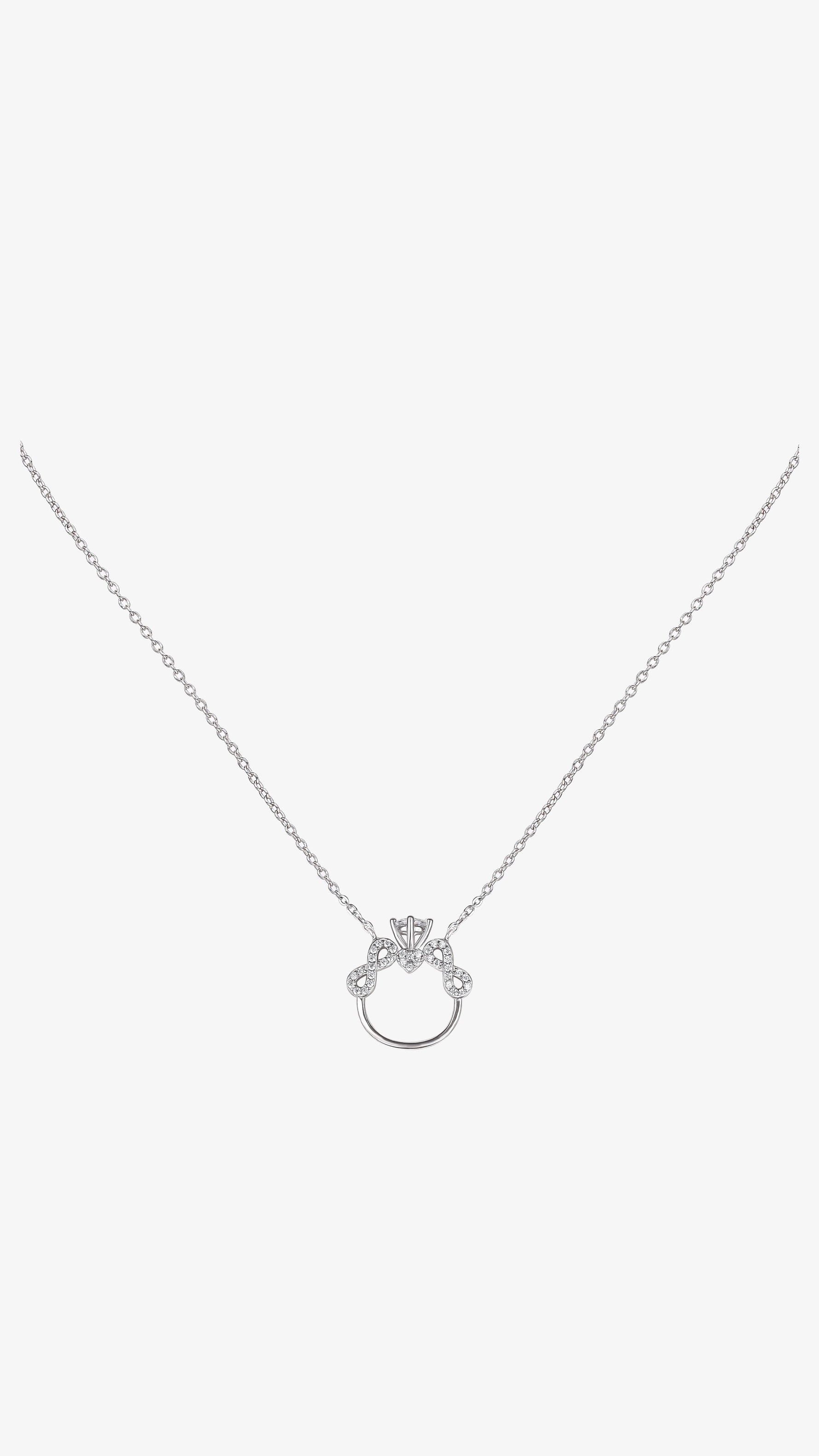 **Premium 925 sterling silver pendant necklace with chain, featuring sparkling semi-precious stones for elegant daily wear.**