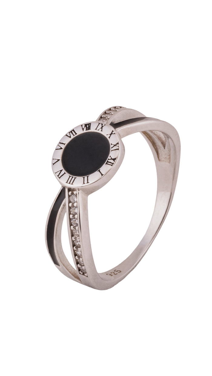 Roman Dial 925 Silver Men’s Ring
