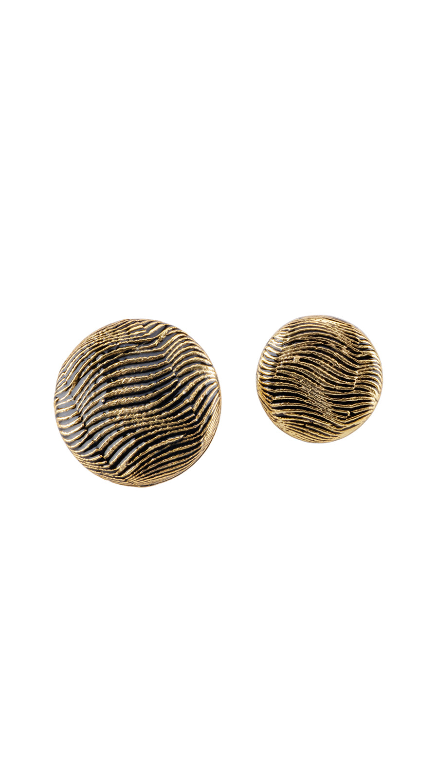 Textured Gold-Tone Round Kurta Buttons