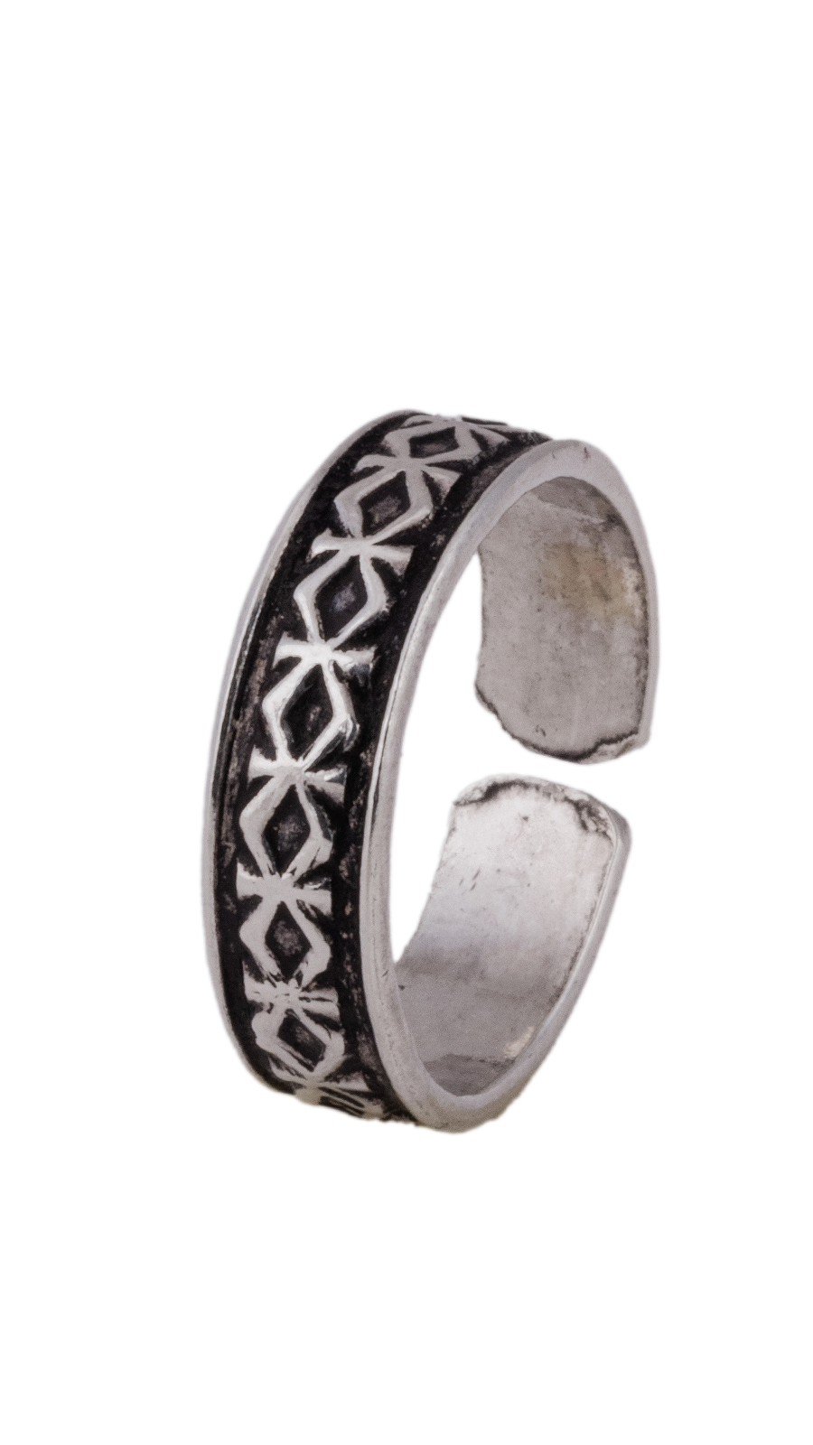 Geometric Tribal Engraved Toe Rings