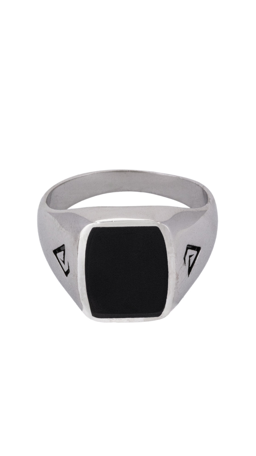 Square Onyx 925 Silver Ring