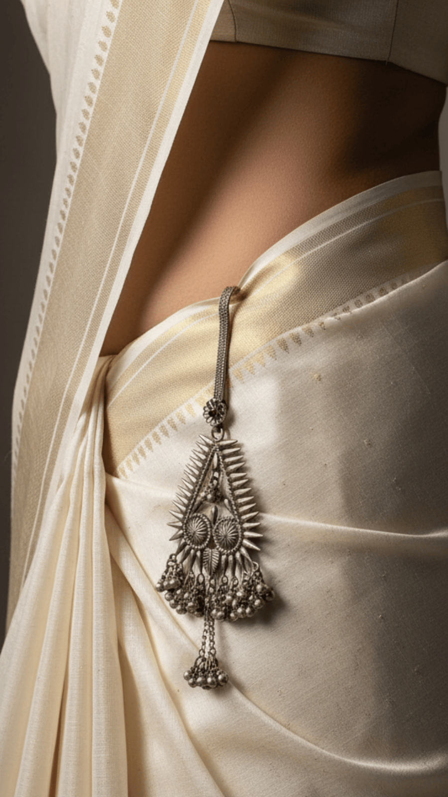 Boho Oxidised Silver Key Chain