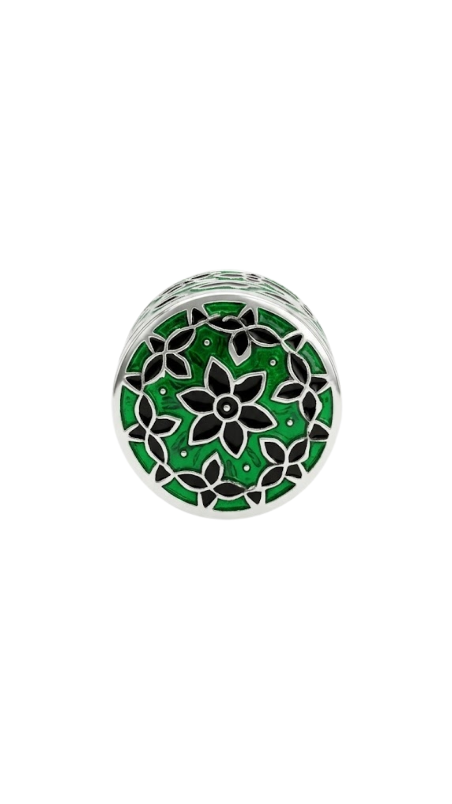 Green Enamel 925 Silver Box