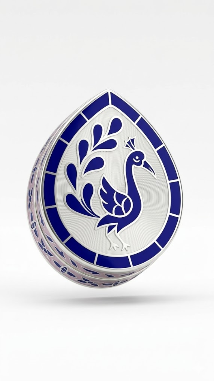 Peacock Enamel 925 Silver Box