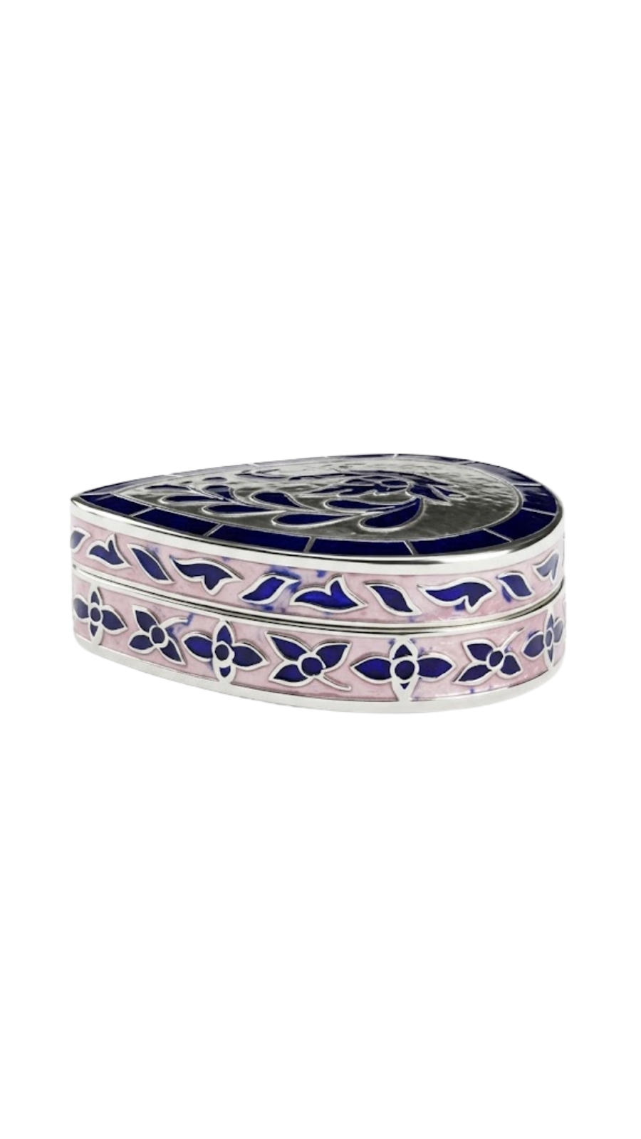 Peacock Enamel 925 Silver Box