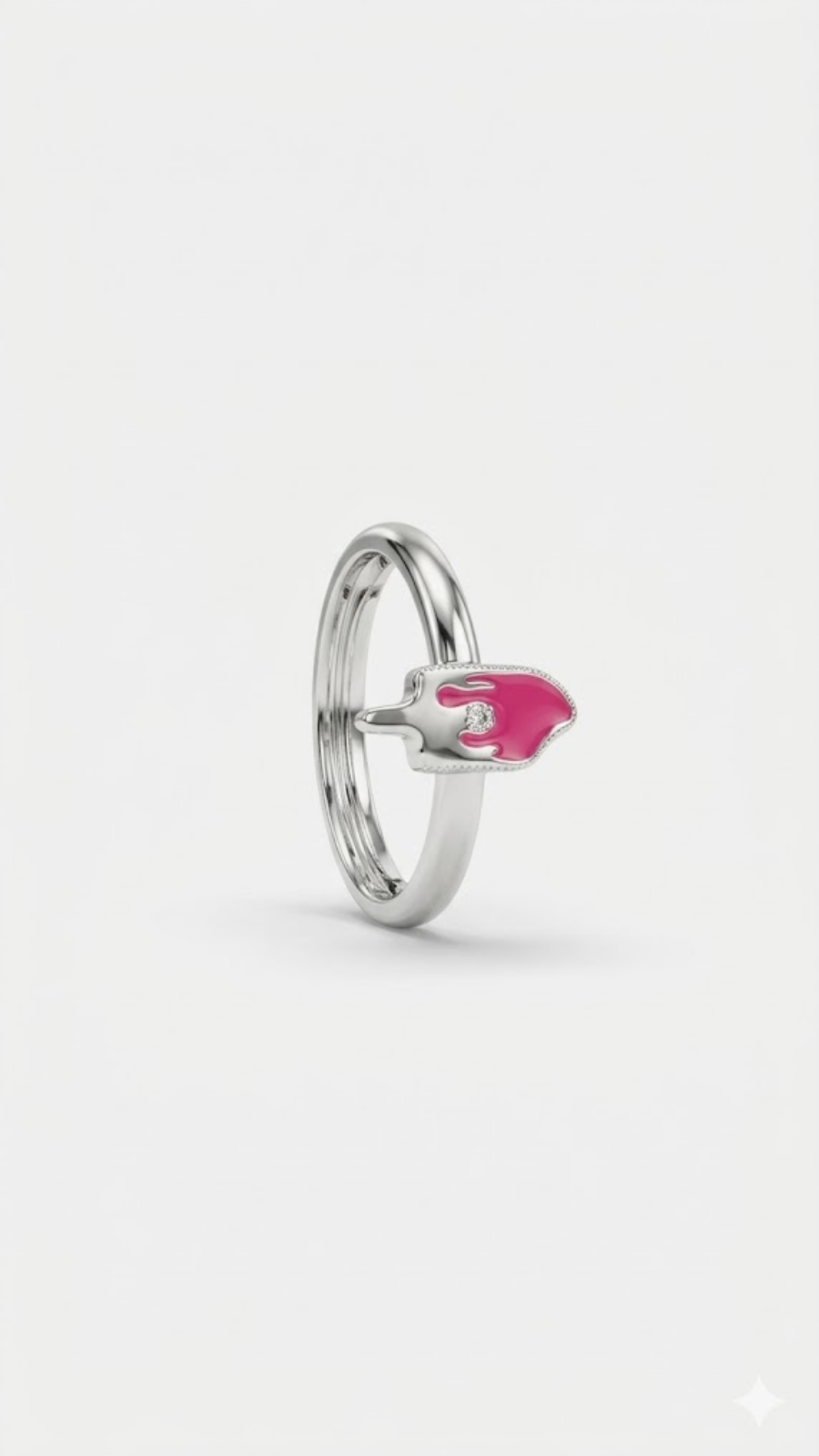 AJB Silver Arte Ice Cream Ring for Girls