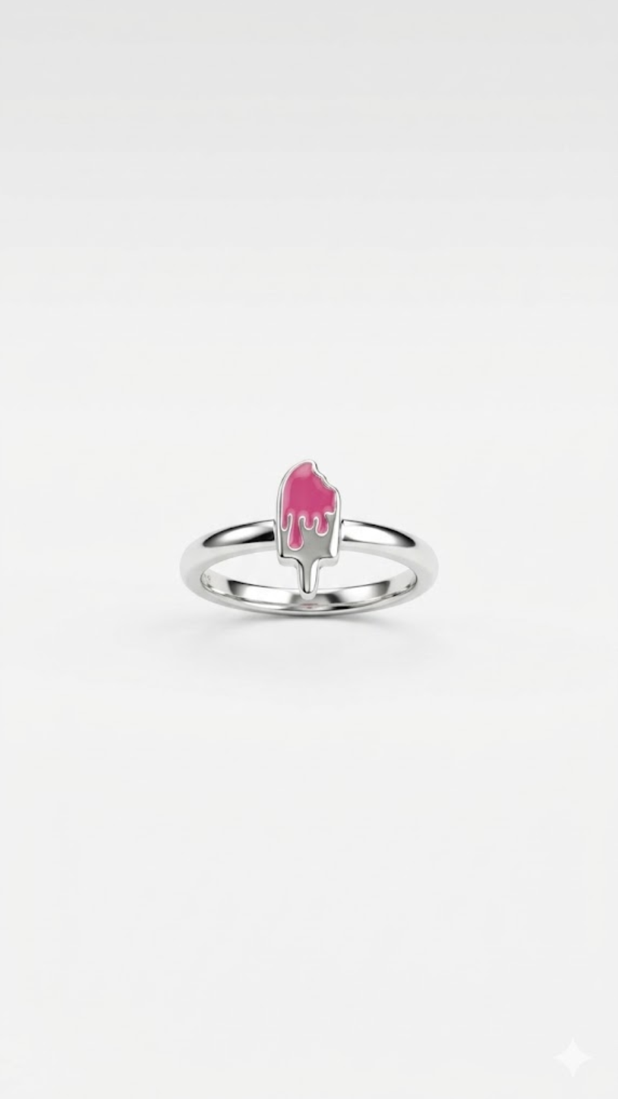AJB Silver Arte Ice Cream Ring for Girls
