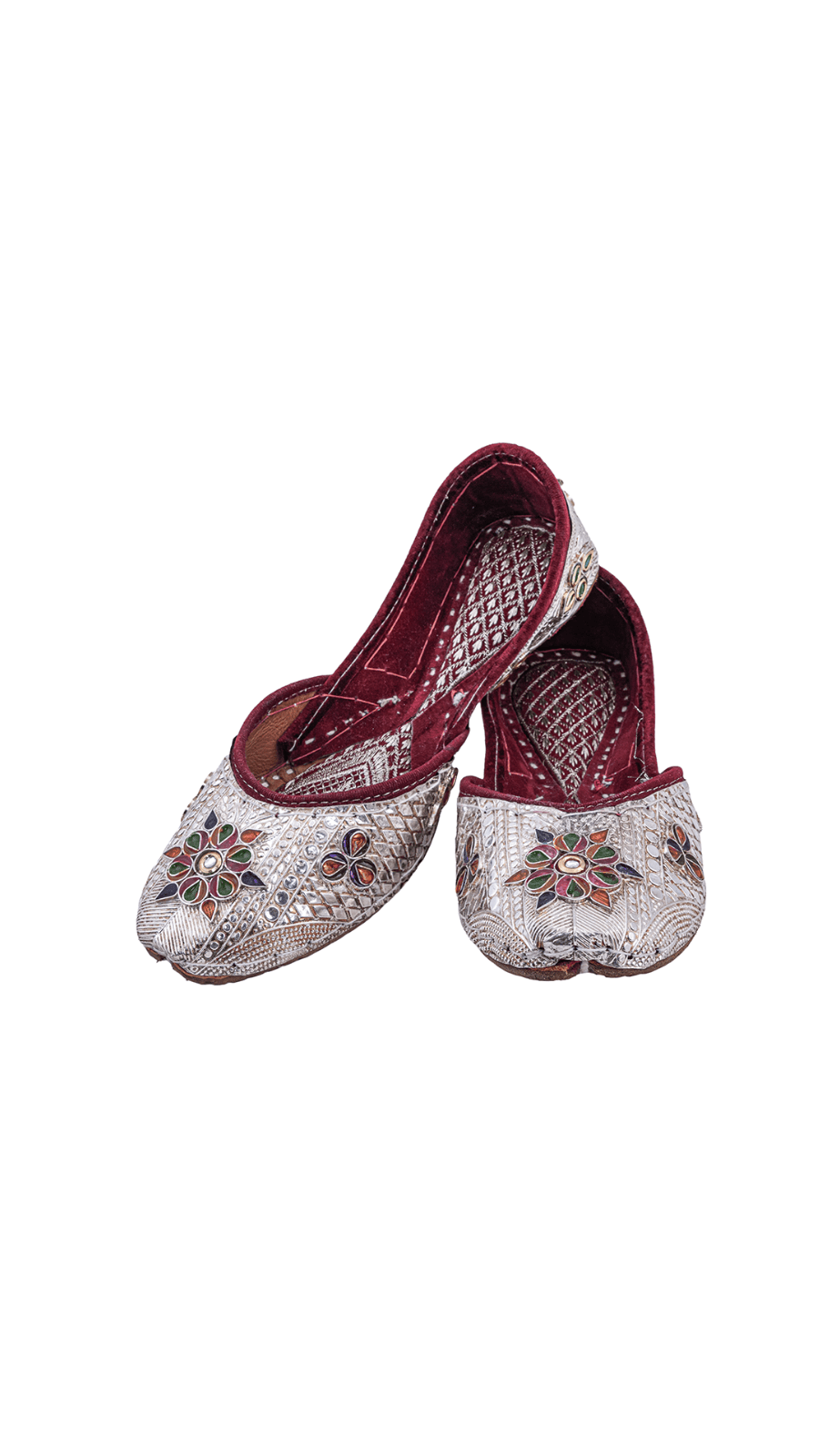 Silver Enamel Juttis