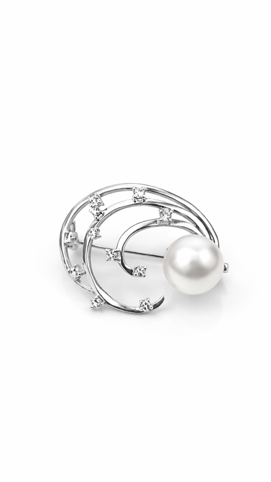 Celestial Pearl Orbit Brooch