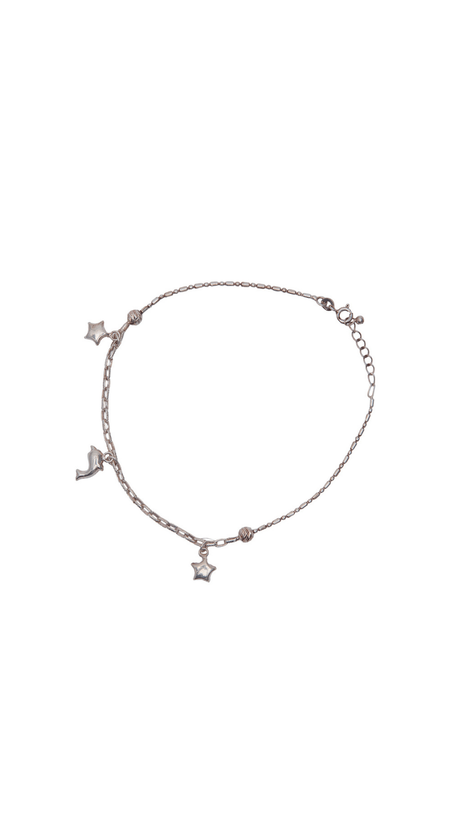 AJB Silver Arte Charm Anklet