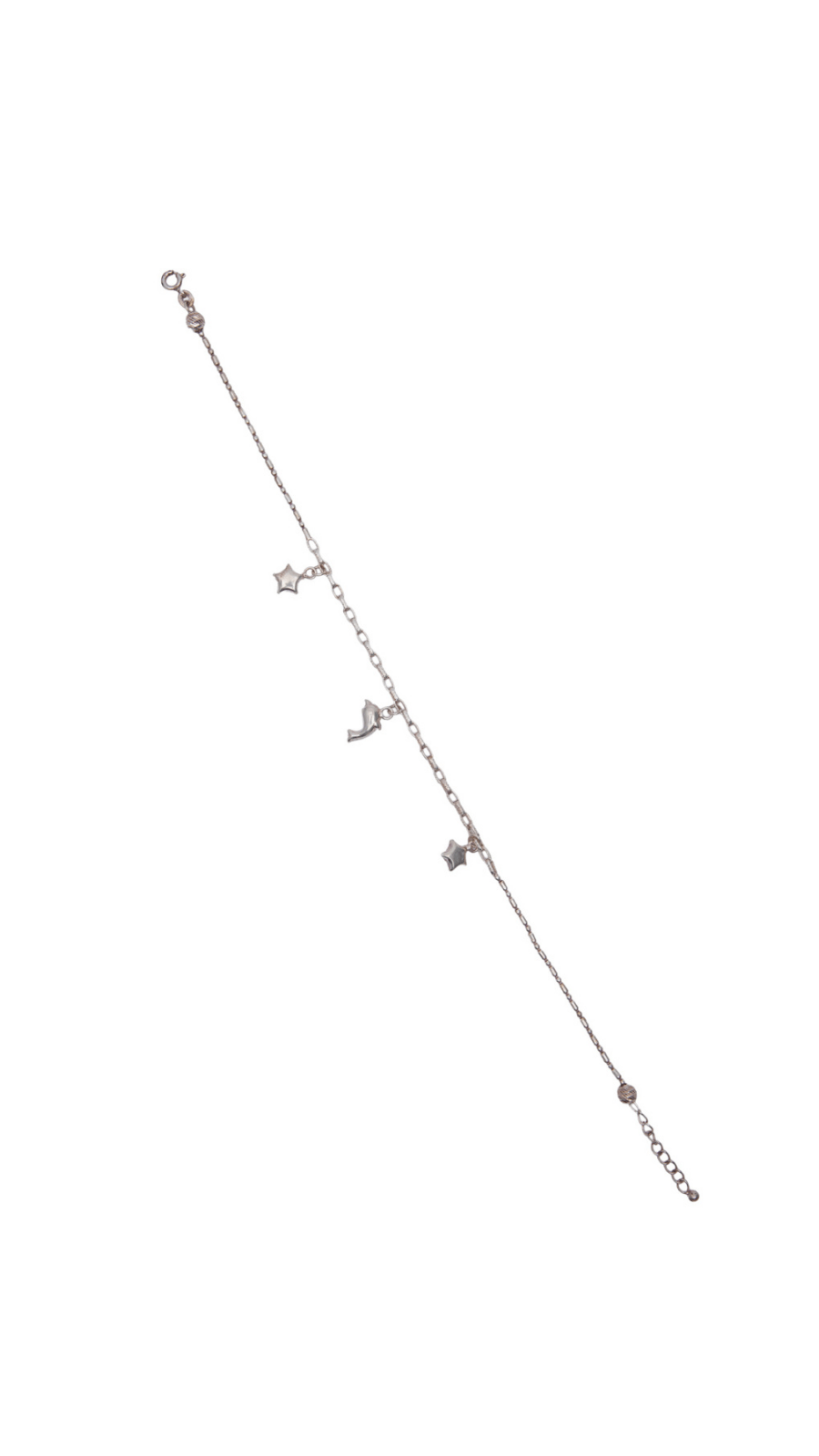 AJB Silver Arte Charm Anklet