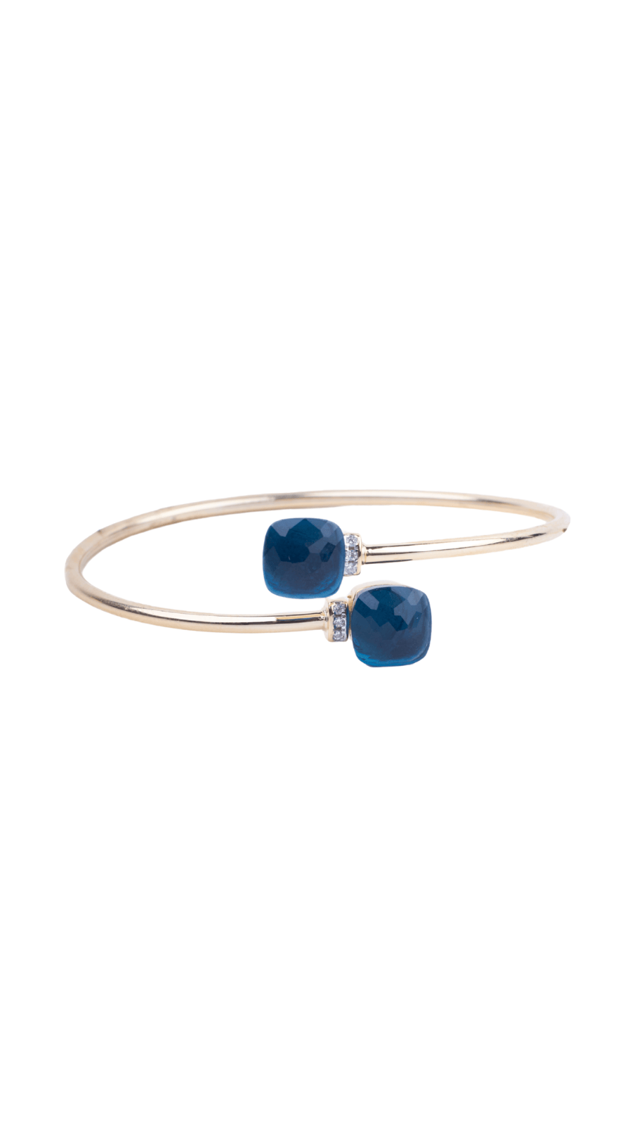 Blue Stone Bypass Designer Bracelet