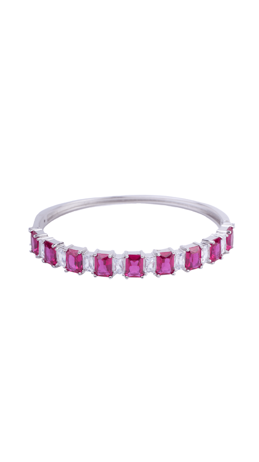 Radiant Pink Emerald Cut Bracelet